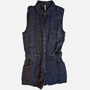 Young Fabulous & Broke‎ (YFB) Dark Blue Midnight Romper Size S Romper Sleeveless